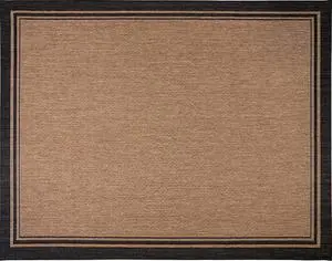 Gertmenian Indoor/Outdoor Flatweave Area Rug - 5x7 Standard, Stain & UV Resistant, Ideal For Deck, Patio, Poolside, Mudroom - Simple Border, Black Tan, 21490 Gertmenian Indoor/Outdoor Flatweave Area Rug - 5x7 Standard, Stain & UV Resistant, Ideal For Deck, Patio, Poolside, Mudroom - Simple Border, Black Tan, 21490