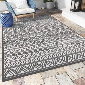 Outdoor Rug Carpet 6x9 ft, Flatweave Textured Outdoor Patio Rug Non Slip Indoor Outdoor Rugs with Rubber Particles Backing Boho Outdoor Area Rug for Patio Deck Front Porch Backyard Balcony Outdoor Rug Carpet 6x9 ft, Flatweave Textured Outdoor Patio Rug Non Slip Indoor Outdoor Rugs with Rubber Particles Backing Boho Outdoor Area Rug for Patio Deck Front Porch Backyard Balcony