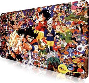 Anime Large Lengthened Gaming Mouse Pad Keyboard Mouse Pad Desk Pad and Office Decor Accessories with Non-Slip Rubber Base and Durable Stitched Edges 35.4 x 15.7 x 0.12 Inches (Anime Mouse Pads - 4)