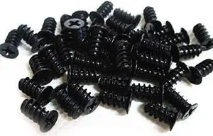 Easycargo Computer Case Fan Screws Black, Fan Screws PC, Fan Screws for 70mm, 80mm, 90mm, 92mm, 120mm, 140mm PC Cooling Fan (50 Pack)