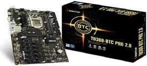 Biostar TB360-BTC PRO 2.0 version 6.x -12 X Pci-E 3.0 Usb 3.1 Intel Btc Mine Board For Cryptocurrency Mining (Btc) - (The latest version and new packaging of TB360-BTC PRO)