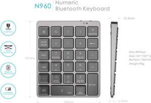 28key Wirelss Keyboard Bluetooth keypad for Macbook Pro Matebook XIAOMI laptop