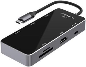 High Speed Custom Aluminium 7 In 1 Docking Station 7 Port Usb Type C 3.1 Adapter Hub Usb 3.0 Hub For Macbook