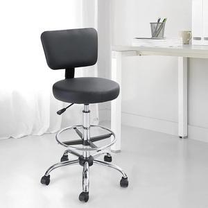 Office Desk Chair Adjustable Swivel Rolling Stool with Wheels Armless Drafting Task Chair with Back for Home Office Bar Kitchen Shop Salon Spa Massage Medical, 300LBS Bear Capacity