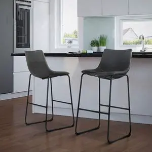 Bar Stools Set of 2,30 Inches Counter Height Bar Stools with Back for Kitchen,Dining Room and Living Room,Modern Designed Bar Chair Furniture Decorate Every Room