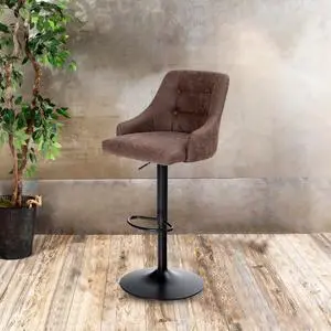 Bar Stools Counter Height, Adjustable Swivel Barstools with Back Bar Height, Modern PU Leather Upholstered Dining Chairs for Kitchen Pub, 300lbs, (1 pcs)
