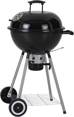 Captiva Designs Kettle Enamel Charcoal Patio Grill with Built-in Thermometer Size 2