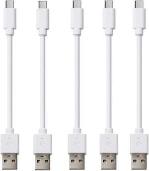 Pezin & Hulin Ultra Short USB Cable,USB Type C Cable Fast Charge Cable Compatible with New MacBook, Samsung Galaxy Note 9 8, S10 S9, Nexus 5X/6P, Pixel 3XL and More(1FT 5 Pack)