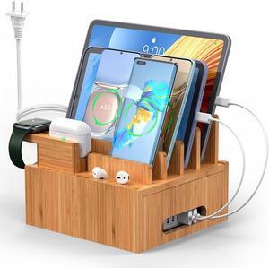 Pezin & Hulin USB Charger Station for Multiple Devices,with Power Charger HUB and Short Cables, for Phones and Smart Watch