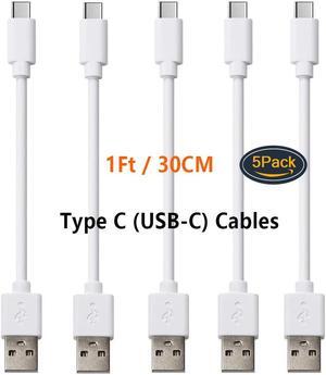 Pezin & Hulin Cables Pack 5 1FT(30CM) Fast Charging Data Cable USB to Type-C