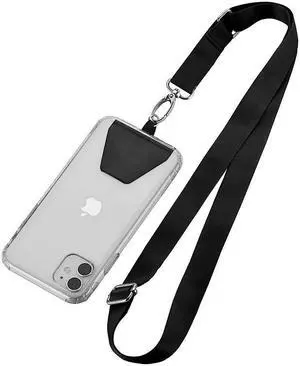 Pezin & Hulin 138cm Adjustable Mobile Phone Lanyard, Diagonal Neck Hanging, Anti-lost Fixed Clip Patch, Widened Wrist Rope