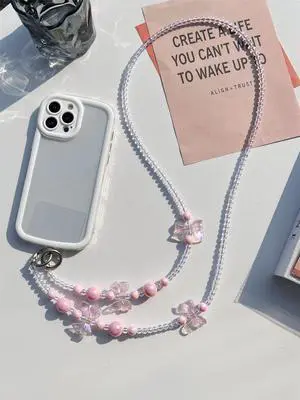 Pezin & Hulin Cute Bow Tie Chain Mobile Phone Lanyard  Case Crossbody Strap Lanyard, 120cm