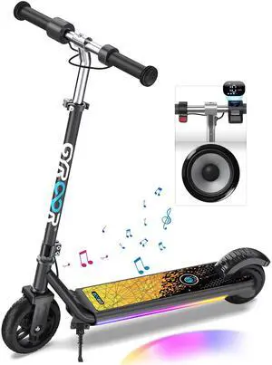 Gyroor H30 Max Electric Scooter for Kids Ages 6-12, 150W Powerful Motor, Bluetooth Music, Dual Brake System, Adjustable Height and Speed, Best Gifts for Kids, UL-Certified Scooter, Black Gyroor H30 Max Electric Scooter for Kids Ages 6-12, 150W Powerful Motor, Bluetooth Music, Dual Brake System, Adjustable Height and Speed, Best Gifts for Kids, UL-Certified Scooter, Black
