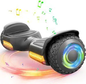 MIHOVER 6.5 Inch All-Terrain Kids Hoverboard, Self Balancing Scooter with LED Lights & Bluetooth Speaker, UL2272 Certified, Max Speed 7.75 MPH, 176 Lbs Max Load MIHOVER 6.5 Inch All-Terrain Kids Hoverboard, Self Balancing Scooter with LED Lights & Bluetooth Speaker, UL2272 Certified, Max Speed 7.75 MPH, 176 Lbs Max Load