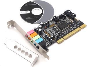 Weastlinks Classic PCI Sound Card 5.1CH CMI8738 Chipset Audio Digital Sound Card Desktop Stereo Surround PCI Sound Audio Card