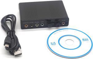 Weastlinks Professional USB Sound Card 6 Channel 5.1 Optical External Audio Card Converter CM6206 Chipset for Laptop Desktop
