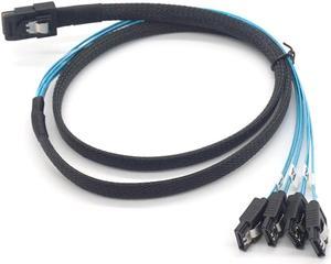 Weastlinks SAS SATA Cable Mini-SAS SFF-8087 to 4 SATA Cable Mini SAS 4i SFF8087 36P To 4 SATA 7P Cable