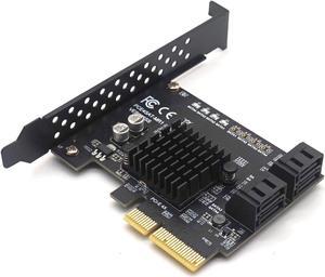 Weastlinks PCI-E to 4 Port Raid SATA3.0 6G Controller Card PCIE 4SATA Raid Card PCI-E SATA Raid PCI Express 4X Marvell 88SE9230 Chip