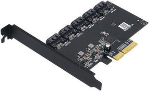 Weastlinks PCI-E to 5-Port SATA3.0 Expansion Card PCI-E X4 Slot Support 6Gbps PCI-E to SATA Adapter