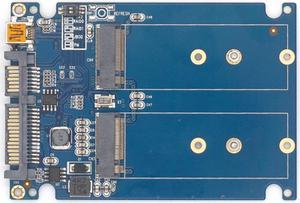 Weastlinks Dual M.2 NGFF ssd SATA3 adapter expansion card adapter SATA to NGFF 2.5 inch SATA