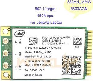 Weastlinks 5300AN 533ANMMW 802.11a/b/g/n 450Mbps Mini PCI-E Wireless WiFi Card intel 5300AGN for Lenovo/ThinkPad X200 X300