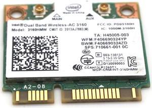 Weastlinks Intel Dual Band Wireless-AC 3160HMW AC3160 3160HMWAC AC3160HMW Half Mini PCI-Express Wireless Wlan+ Bluetooth4.0 Wifi Card