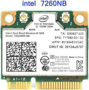 Weastlinks Wireless Wifi Card for Intel 7260HMW 7260 NB Mini PCI-E 300Mbps 802.11N 2.4G/5Ghz for Laptop 7260NB