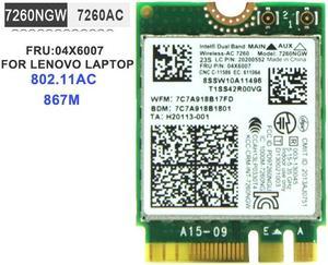 Weastlinks M2 NGFF Wireless WLAN NETWORK Card for Intel 7260NGW 7260ac 2.4/5G BT4.0 FRU 04X6007 For Thinkpad X250 x240 t440 t540 Yoga y50