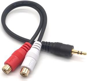 Weastlinks 3.5mm Male Jack to 2 RCA Female Plug Adapter Cable Mini Stereo Audio Cable Headphone Y Cable