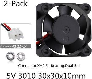 Weastlinks 2Pcs DC 5V 12V 24V Fan 30MM 3010 30x30x10mm Laptop Ultrathin Brushless Axial Cooling Fan 3010 Fan XH2.54 Dual Ball