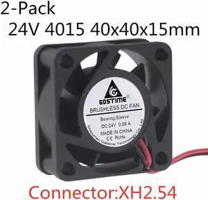 Weastlinks 2PCS DC 5V 12V 24V Fan 4cm 40mm 4007 40x40x15mm Ultrathin Brushless Axial Cooling Fan 4015 Fan XH2.54 Fan Grill Net