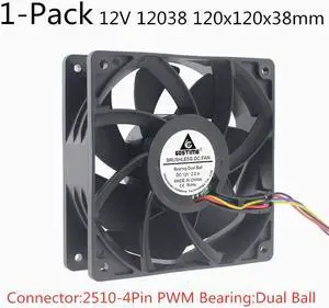 Weastlinks DC 12V Cooling Fan 12cm 120mm 12038 120x120x38mm Big Quiet Brushless Axial Computer Case Cooler Fan PWM FG 12038 Fan Grill Net