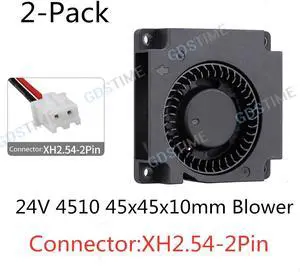 Weastlinks 2PCS 4510 DC Blower Fan 5V 12V 24V 45x45x10mm Miniature Ultra-Thin Brushless Blower Fan Turbofan 45MM Cooler Cooling Fan Blower Fan