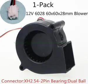 Weastlinks 2PCS 6028 DC Blower Fan 12V 24V 60x60x28mm Brushless Blower Fan Humidifier Air Purifier Turbo Fan Dual Ball 60MM Cooling Blower Fan