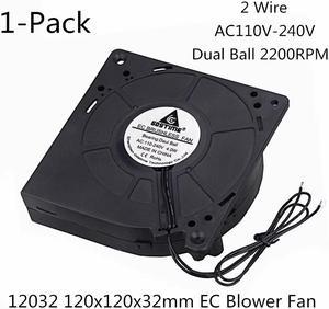 Weastlinks 1Pcs EC Axial Fan 120mm PC Dual Ball Brushless EC Blower Fan Cooler AC 110V 120V 220V 230V 240V Computer Case EC Blower Fan