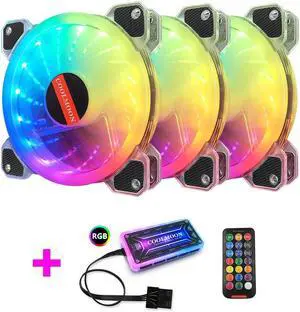 Weastlinks 120mm PC Computer Case Fan Cooling Cooler Adjustable RGB Led 12V Mute Ventilador DC ARGB 12cm Fans Adjust Speed Aura Sync