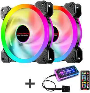 Weastlinks 12cm RGB Series Case Fan, Wireless RGB LED 120mm Fan,Quiet Edition High Airflow Adjustable Color LED Case Fan For PC Cases