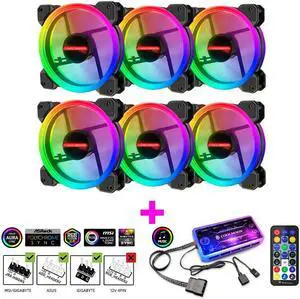 Weastlinks 12cm RGB Series Case Fan, Wireless RGB LED 120mm Fan,Quiet Edition High Airflow Adjustable Color LED Case Fan For PC Cases