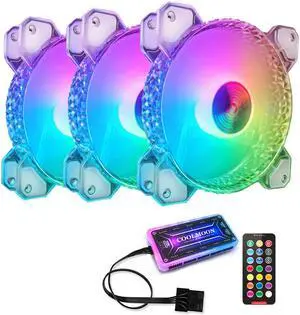 Weastlinks RGB Case Fan Kit 120mm Fan ARGB RGB Cooling Ventilador 6PIN Rainbow Computer Chassis Fans 12V Silent Adjust 12cm Aura Sync