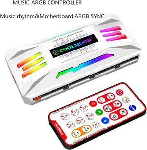 Weastlinks 120mm PC Computer Case Fan RGB Cooler Heatsink 12cm Aura Sync Silent Cooling Fan 6PIN Rainbow Music ARGB Controller