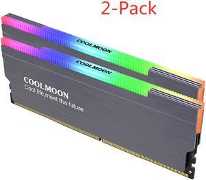 Weastlinks Aluminum Alloy RAM Heatsink Radiator Cooling Heat Sink Cooler for DDR3 DDR4 Desktop Memory Heat Support RGB Controller