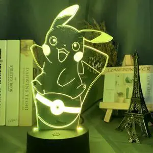 Weastlinks Cute Pokemon Vaporeon Anime Figures 3D Led Night Light Model Toys Children Bed Room Decor Birthday Gift Christmas Gifts for Kids