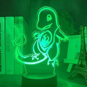 Weastlinks Cute Pokemon Vaporeon Anime Figures 3D Led Night Light Model Toys Children Bed Room Decor Birthday Gift Christmas Gifts for Kids