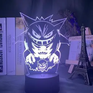 Weastlinks Cute Pokemon Vaporeon Anime Figures 3D Led Night Light Model Toys Children Bed Room Decor Birthday Gift Christmas Gifts for Kids