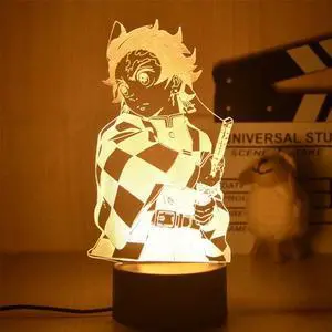 Weastlinks Anime 3D Led Light Kimetsu No Yaiba Nezuko Kamado for Bedroom Decoration Night Light Gift Manga 3D Lamp Demon Slayer Room Decor