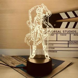 Weastlinks Genshin Impact 3D light Anime Night Light Game Figure Yunjin Lamp 16 Colors Shenhe Room Decor Kids christmas decoration Gift