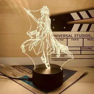 Weastlinks Genshin Impact 3D light Anime Night Light Game Figure Yunjin Lamp 16 Colors Shenhe Room Decor Kids christmas decoration Gift