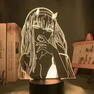Weastlinks Anime 3D Led Light Kimetsu No Yaiba Nezuko Kamado for Bedroom Decoration Night Light Gift Manga 3D Lamp Demon Slayer Room Decor