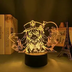 Weastlinks Genshin Impact 3D light Anime Night Light Game Figure Yunjin Lamp 16 Colors Shenhe Room Decor Kids christmas decoration Gift