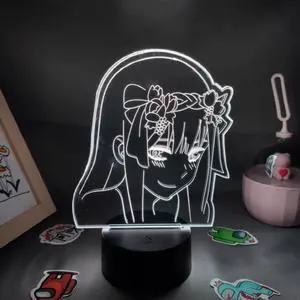 Weastlinks Anime 3D Led Light Kimetsu No Yaiba Nezuko Kamado for Bedroom Decoration Night Light Gift Manga 3D Lamp Demon Slayer Room Decor